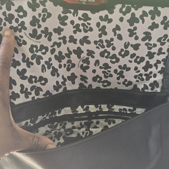 $298 Rebecca Minkoff Quilted Black Leather Love Crossbody Chain Bag Womens - Picture 12 of 14